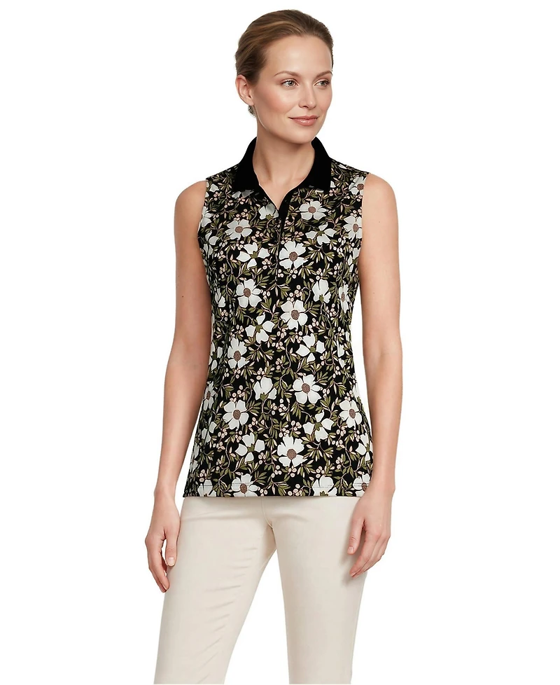 Lands' End Petite Sleeveless Supima Cotton Polo Shirt