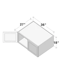 Boyel Living 18 Inch Height Double Door Deep Wall Cabinets, Ready to Assemble Kitchen Cabinet with Solid Wood Frame, Soft-Close Slides and Hinge
