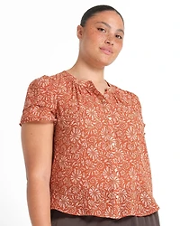 Estelle Women's Bellavie Relaxed Floral Button-Front Top