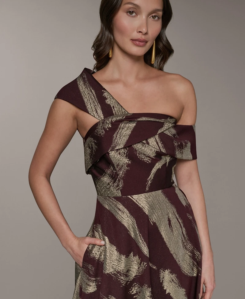 Donna Karan New York Petite One-Shoulder Ball Gown