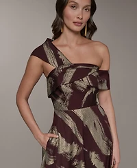 Donna Karan New York Petite One-Shoulder Ball Gown