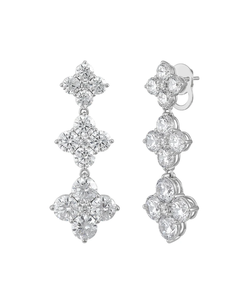 Arabella White Cubic Zirconia Drop Earrings (30 ct. t.w.) in Sterling Silver
