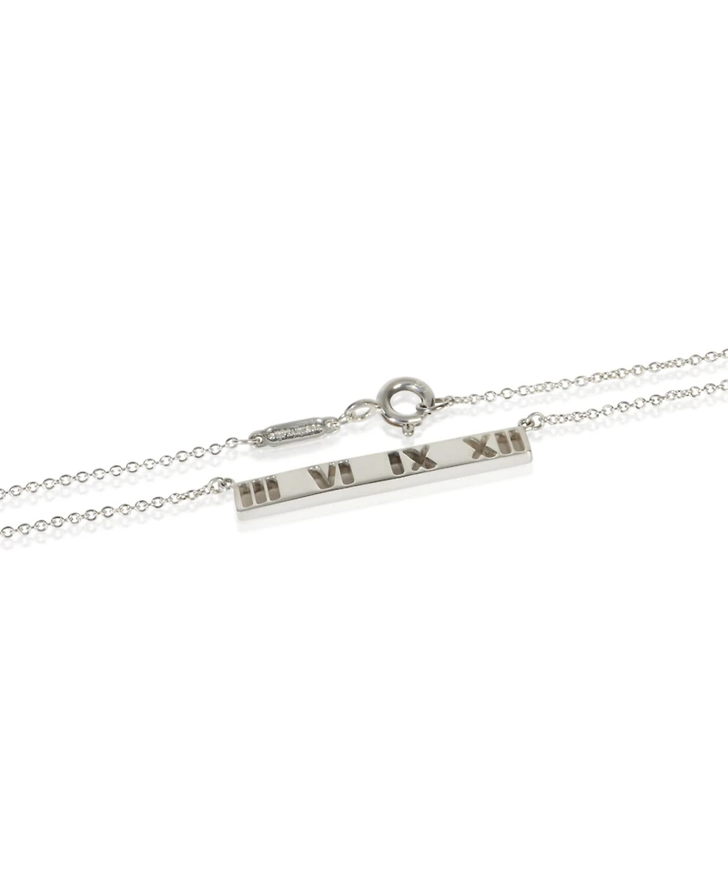 Pre-Owned Tiffany & Co Sterling Silver Atlas Pierced Bar Pendant
