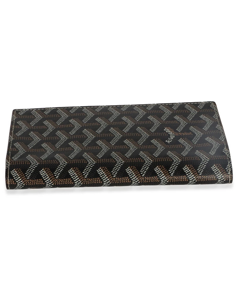 Pre-Owned Goyard Black Gold Goyardine Canvas Saint-Lambert Wallet