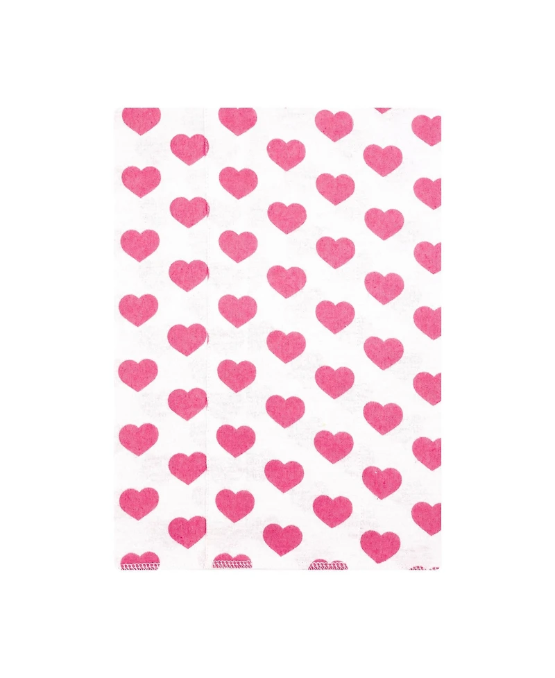 Hudson Baby Girl Cotton Poly Flannel Burp Cloths 4-Pack