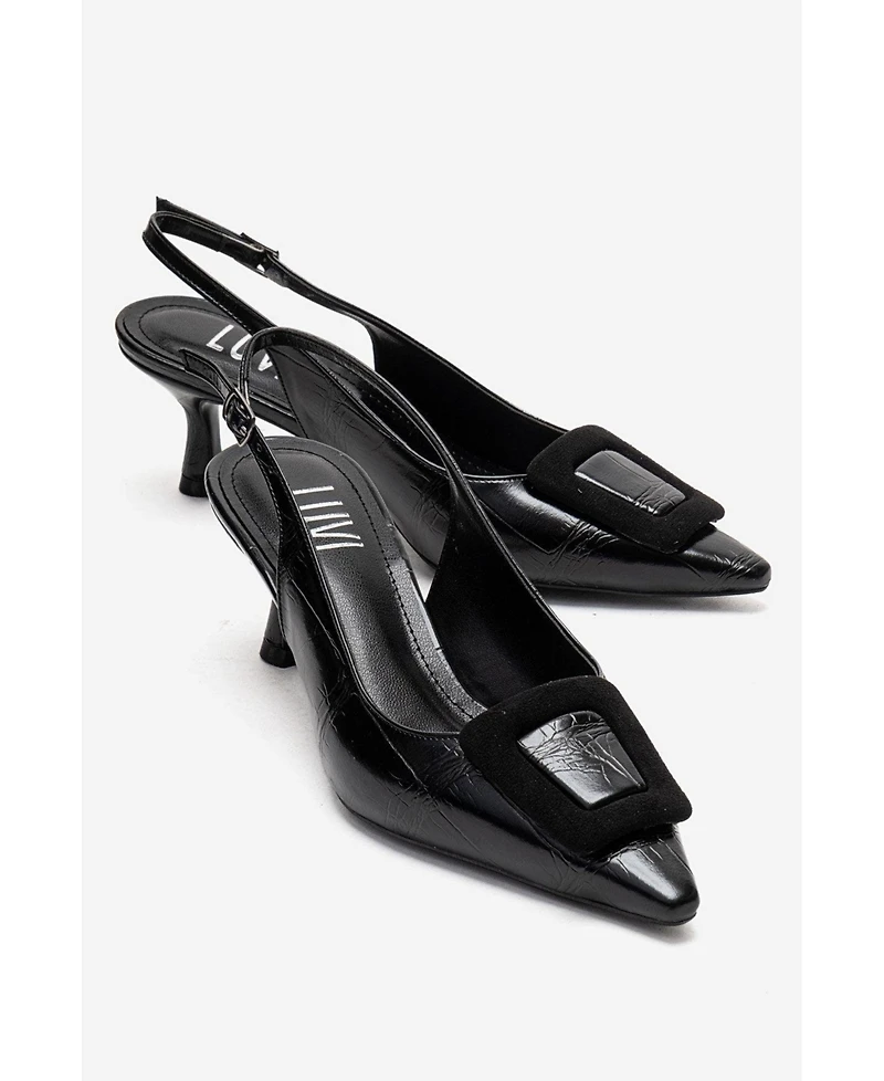 Prologue Shoes Women's Dublin Buckle Stiletto Pump