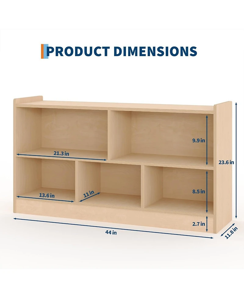 gaomon 5-Section 2-Tier Toy Storage Organizer