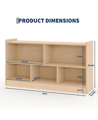 gaomon 5-Section 2-Tier Toy Storage Organizer