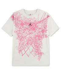 Jordan Girls' 7-16 Floral Net Graphic Short-Sleeve T-Shirt