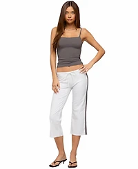 Edikted Women's Milene Contrast Terry Capri Pants
