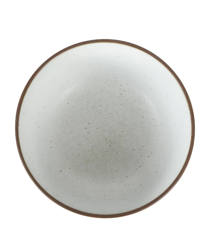 Gibson Home William Crest 4 Piece Cereal Bowl Set, 6.25 inch Round Stoneware Reactive Bowls, Soup, Dessert & Snack Bowls