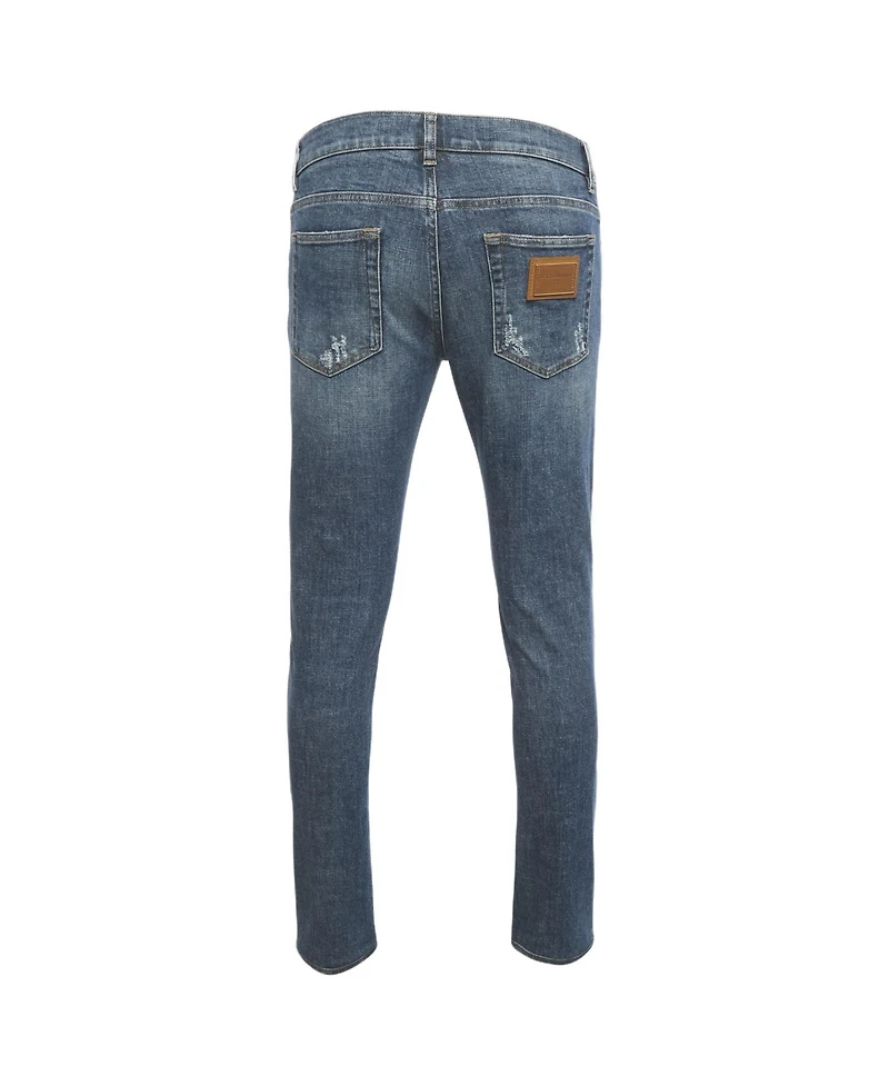 Pre-Owned Dolce & Gabbana Men's Washed Denim Skinny Jeans