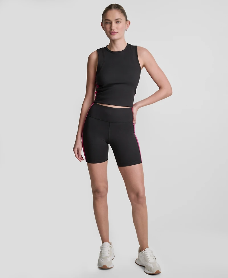 Dkny Sport Women's Balance Compression High-Waist Bike Shorts