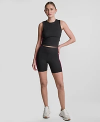 Dkny Sport Women's Balance Compression High-Waist Bike Shorts