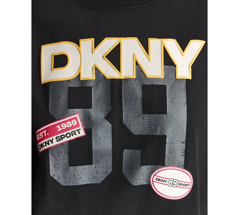 Dkny Sport Women's Campus Patch Crewneck T-Shirt