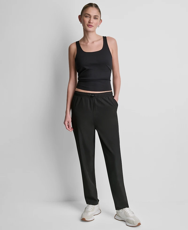 Dkny Sport Women's High-Rise Tapered Straight-Leg Pants