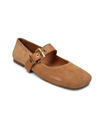 Forever & Always Shoes Women's Jonas Leather Ballet Flat