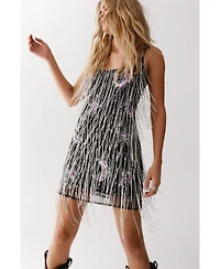 Nasty Gal Women's Sequin Tassel Mini Dress