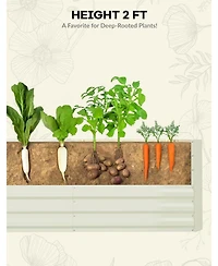 Xo 6x3x2FT Heavy Duty Raised Garden Bed, Metal Planter Box, Rust-Resistant Outdoor Garden Bed for Vegetables Herbs Flowers