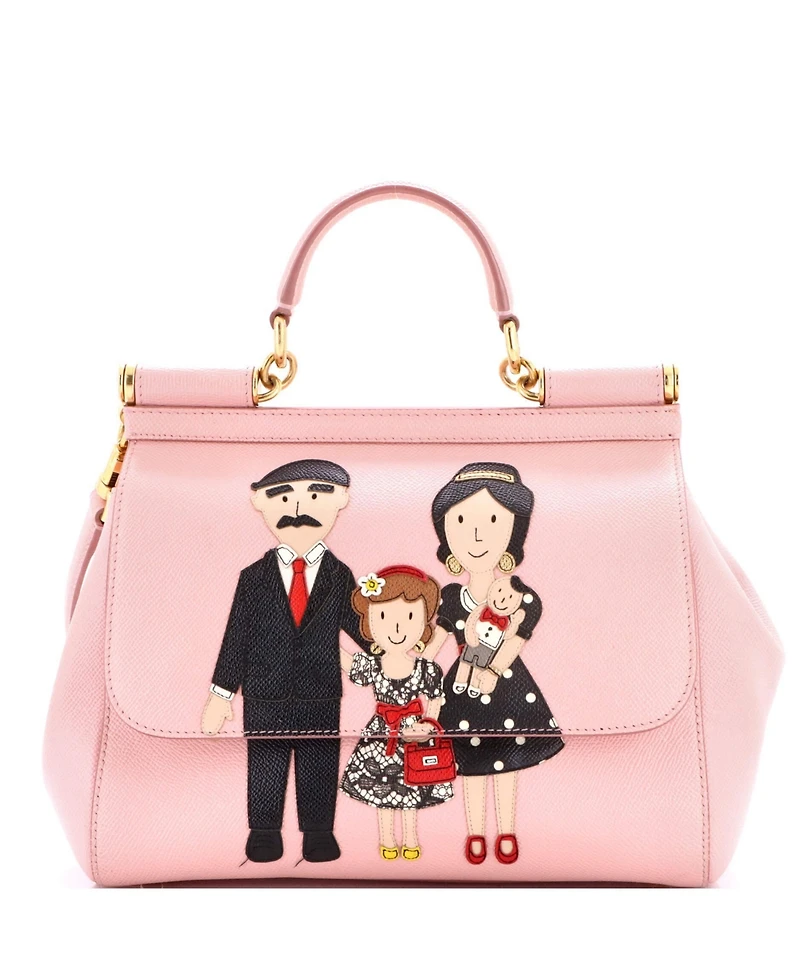 Pre-Owned Dolce & Gabbana Medium Family Miss Sicily Bag Patchwork Leather