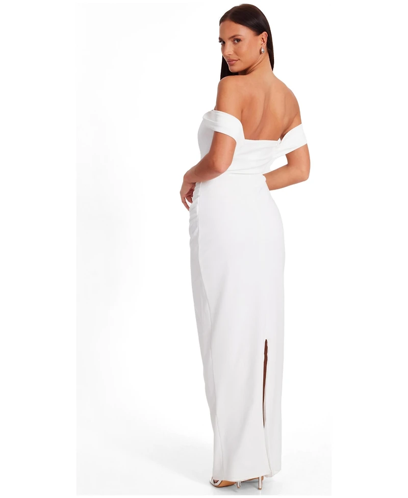 Quiz Women's Scuba Crepe Corset Maxi Dress