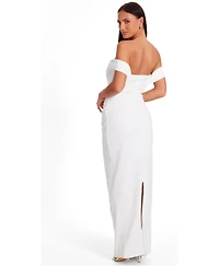 Quiz Women's Scuba Crepe Corset Maxi Dress