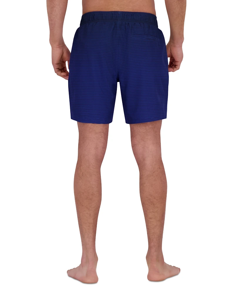 Spyder Men's Gradient Stripe Printed 7" Volley Swimsuit