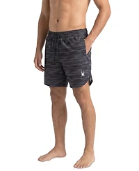 Spyder Men's Jute Print Scallop 7.5" Volley Swimsuit