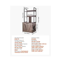 Ruie 23.6 in Cat Litter Box Enclosure Cabinet with Storage Shelves Modern
