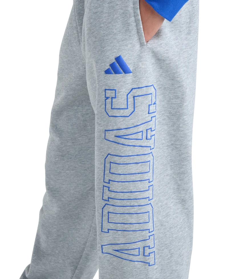 adidas Boys' 8-20 Elastic Waistband Heather Pant