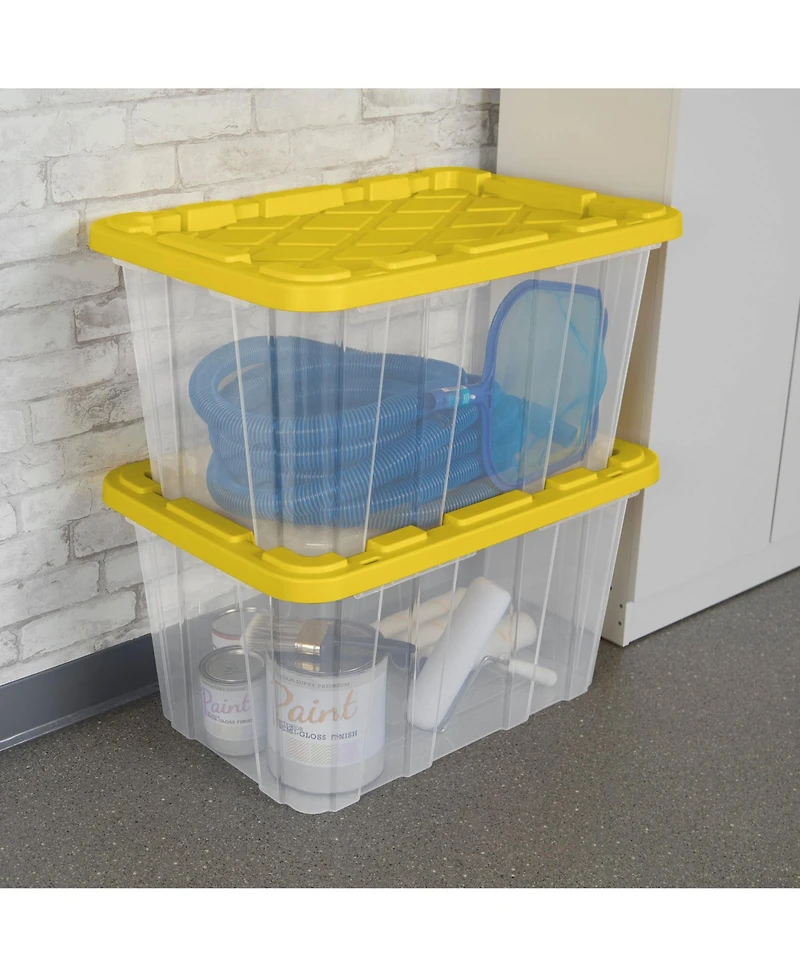 Sterilite 27 Gallon Industrial Storage Box with Carrying Handles, 16 Pack