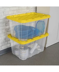 Sterilite 27 Gallon Industrial Storage Box with Carrying Handles, 16 Pack