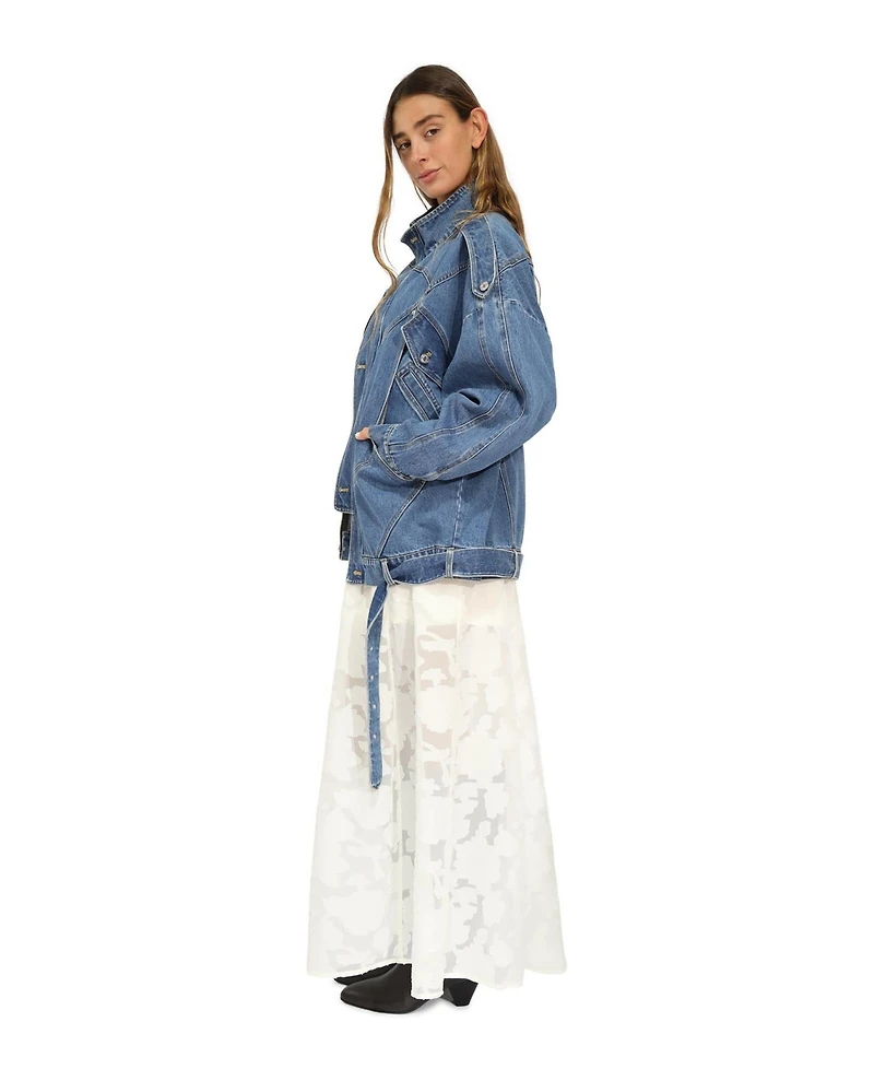 Belle & Bloom Women's and Downtown Denim Oversized Jacket