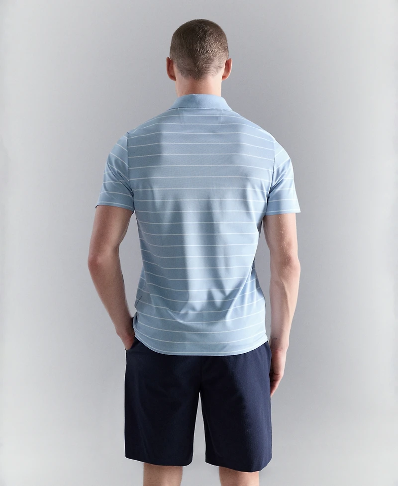 Mango Men's Coolmax Slim-Fit Striped Polo Shirt