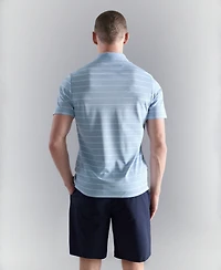 Mango Men's Coolmax Slim-Fit Striped Polo Shirt