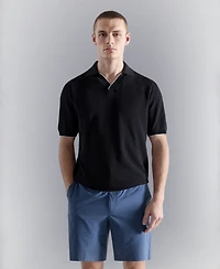 Mango Men's Contrasting Knitted Polo Shirt