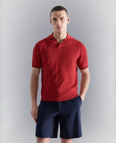 Mango Men's Contrasting Knitted Polo Shirt