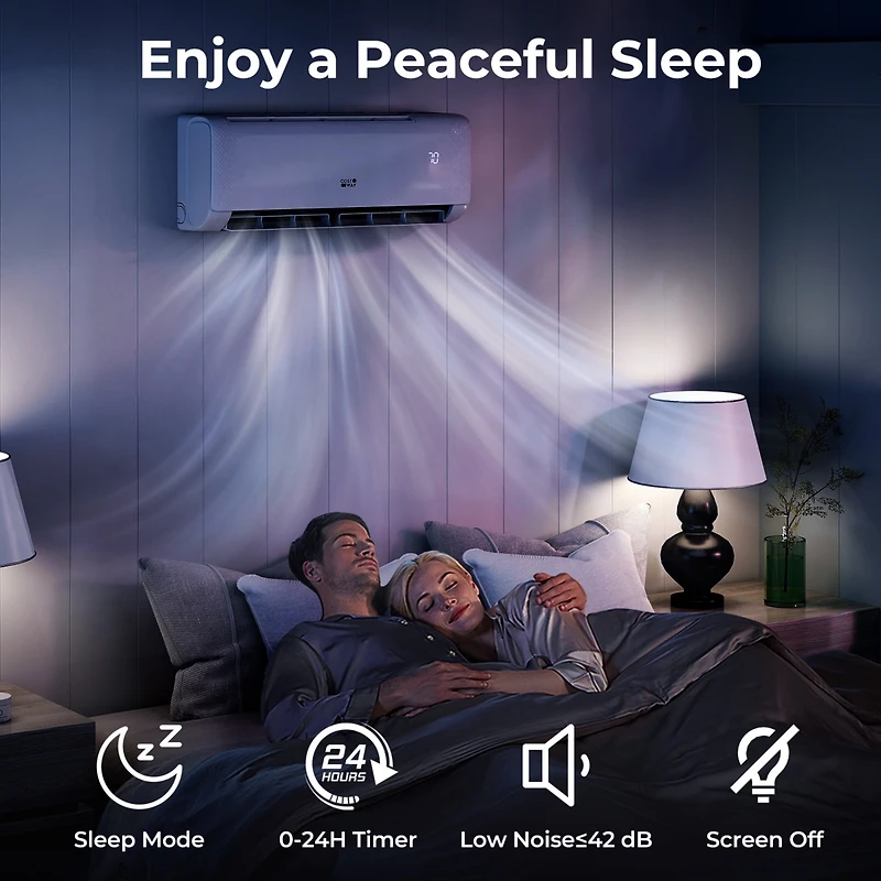 Costway 12000BTU Wifi Enabled Mini Split Ac 22 SEER2115V Inverter Air Conditioner