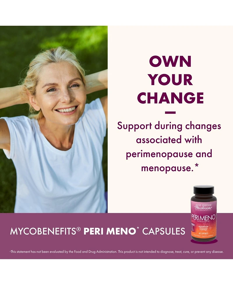 Host Defense MycoBenefits Peri Meno Capsules, 60 Capsules