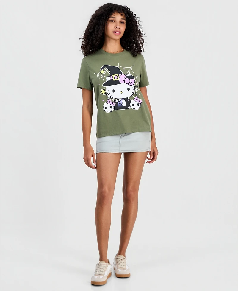 Sanrio Juniors' Hello Kitty Witch Crewneck Tee
