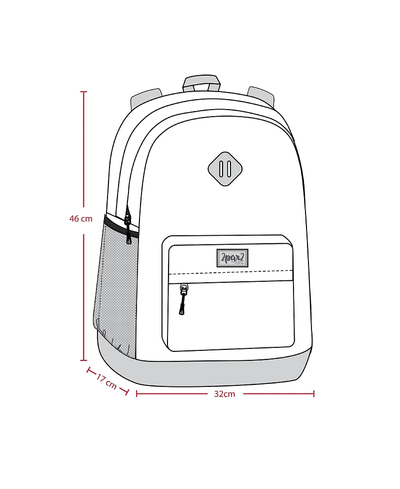 Deux par Deux Little Boy Dinosaur Durable Spacious Organized Backpack