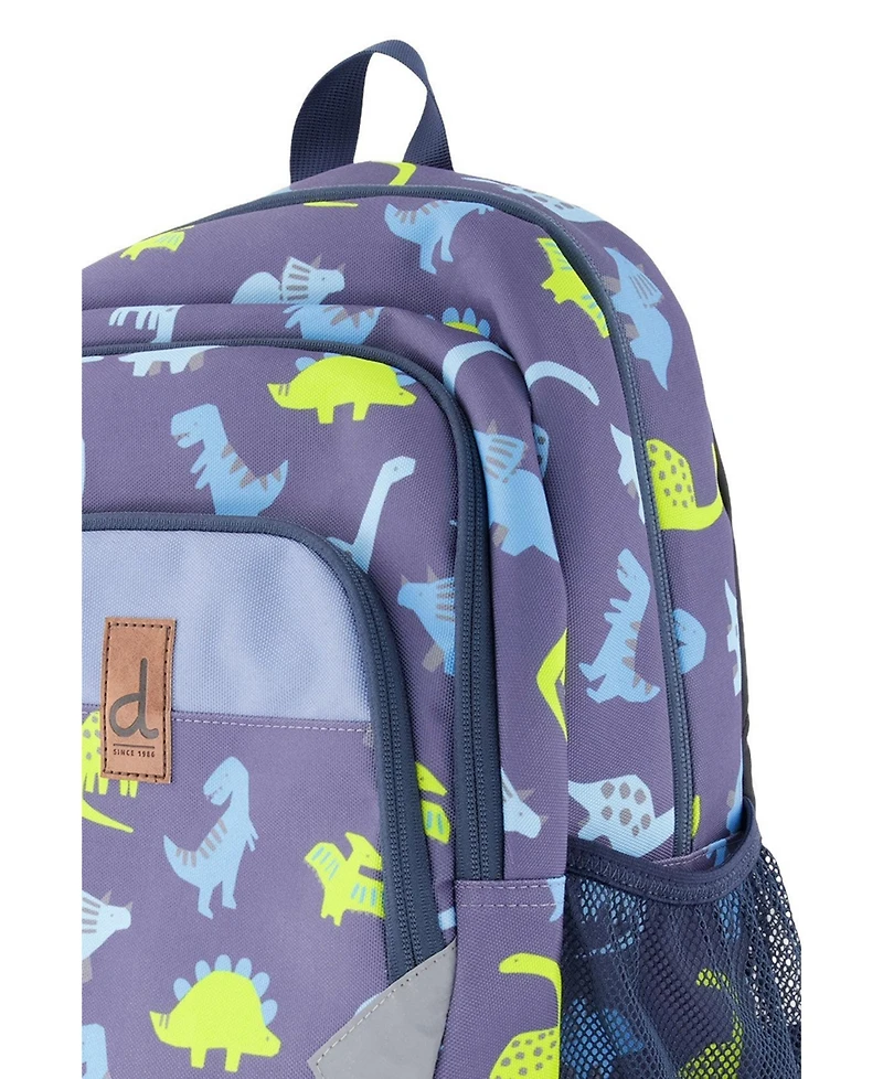Deux par Deux Little Boy Dinos Multi Compartment Backpack