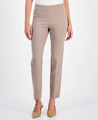Anne Klein Petite Pull-On Mid-Rise Slim Pants