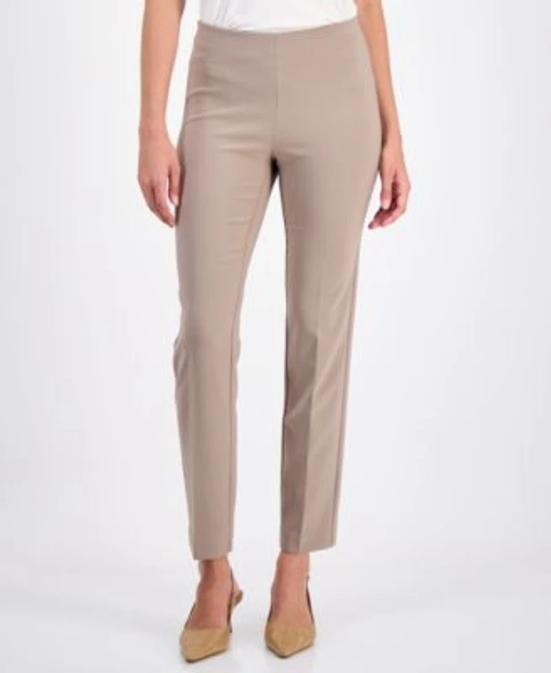 Anne Klein Womens Hollywood Pull On Slim Pants
