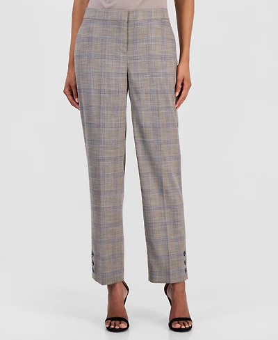 Anne Klein Women's Mid-Rise Straight-Leg Ankle Pants