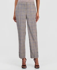 Anne Klein Women's Mid-Rise Straight-Leg Ankle Pants