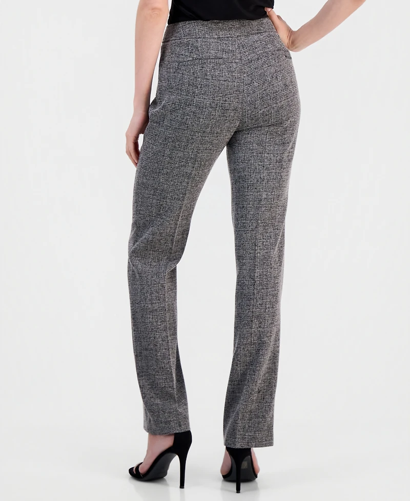 Anne Klein Women's Mid Rise Fly-Front Bootcut Pants