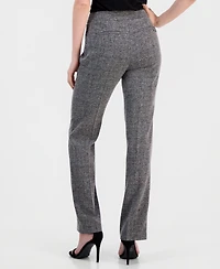Anne Klein Women's Mid Rise Fly-Front Bootcut Pants