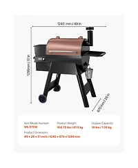 Cozito Wood Pellet Grill Smoker, Bbq Grill with Cook Area and WiFi Control