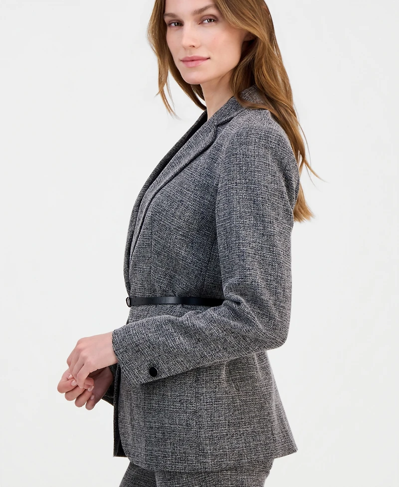 Anne Klein Women's Belted Notch-Collar Blazer